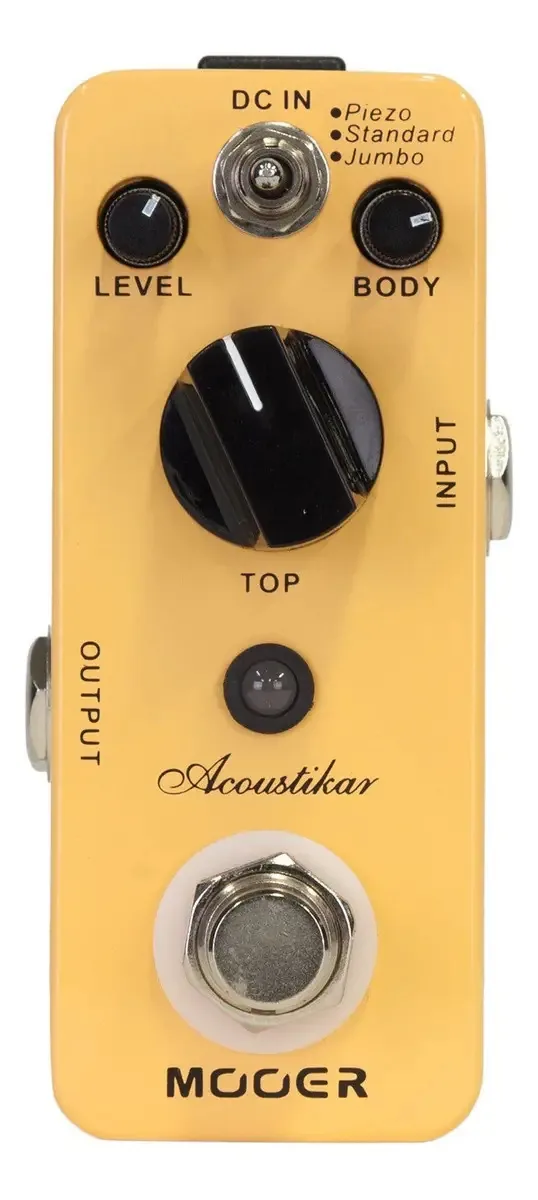 Pedal Simulador Acústico Mooer Acoustikar para Guitarra Elétrica