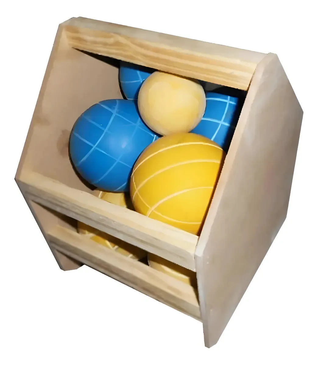 Jogo De Bocha 800gr Embalagem Caixa Madeira