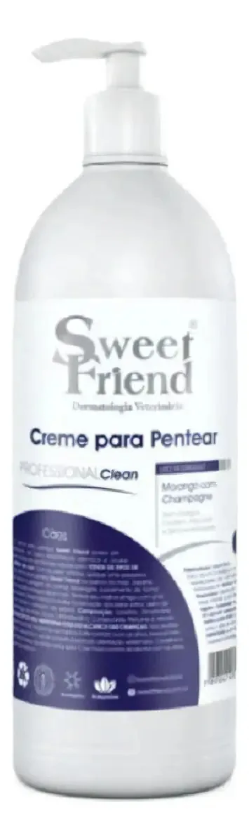 Creme Para Pentear Clean 1l Morango Com Champagne