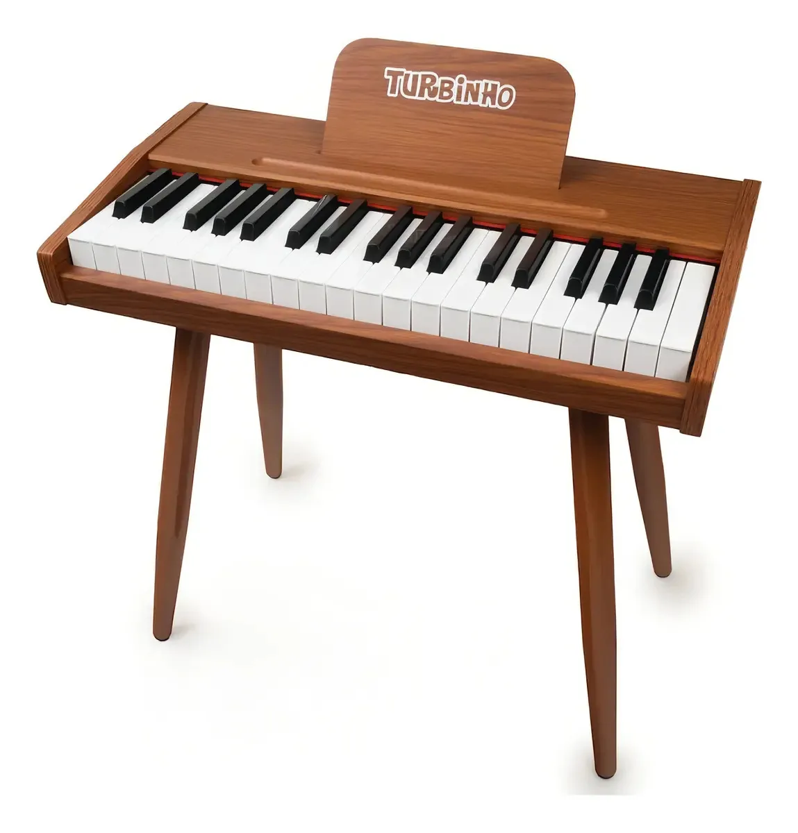 Piano Eletronico Infantil Turbinho 37 Teclas Madeira