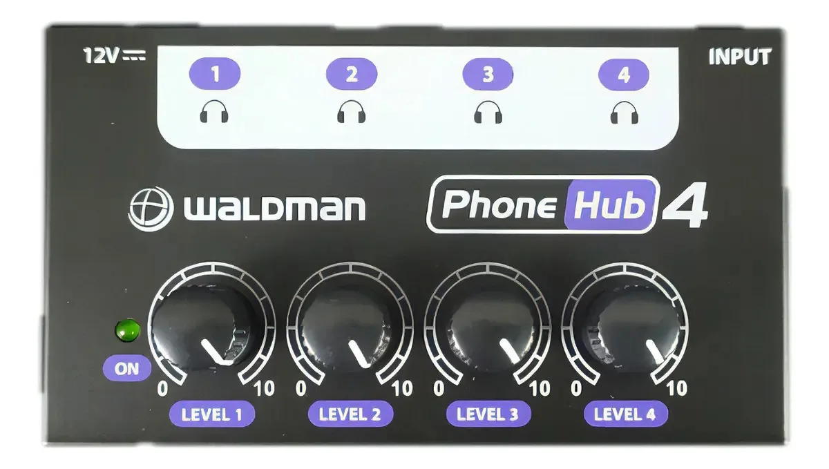 Amplificador De Fone Waldman Ph-4 Phone Hub 4 Com Fonte
