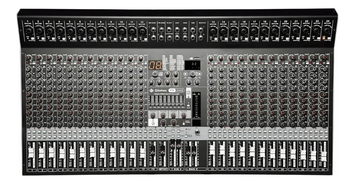 Mesa De Som Waldman Pa-2442 Pa 2442 24 Canais Usb