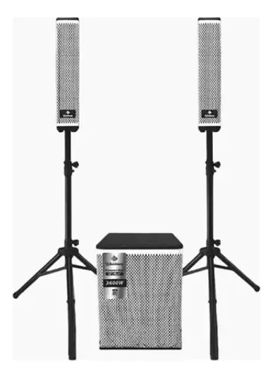 Sub 12 Pol + 2 Torres 900w Com Bluetooth Mp3 Usb Tws Waldman Cor Preto 115/230v
