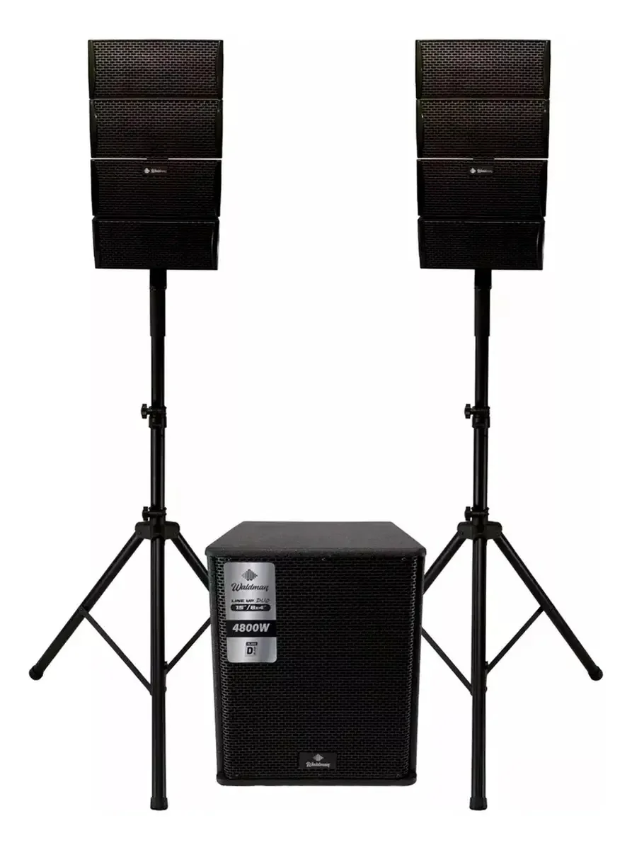 Caixa Som Sub 15 Pol + 2 Torre Satélite 1200w Mp3 Bluetooth Cor Preto