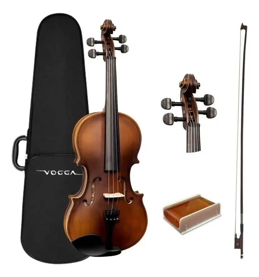 Violino Acústico Vogga 3/4 Marrom Tampo Spruce Modelo VON134N