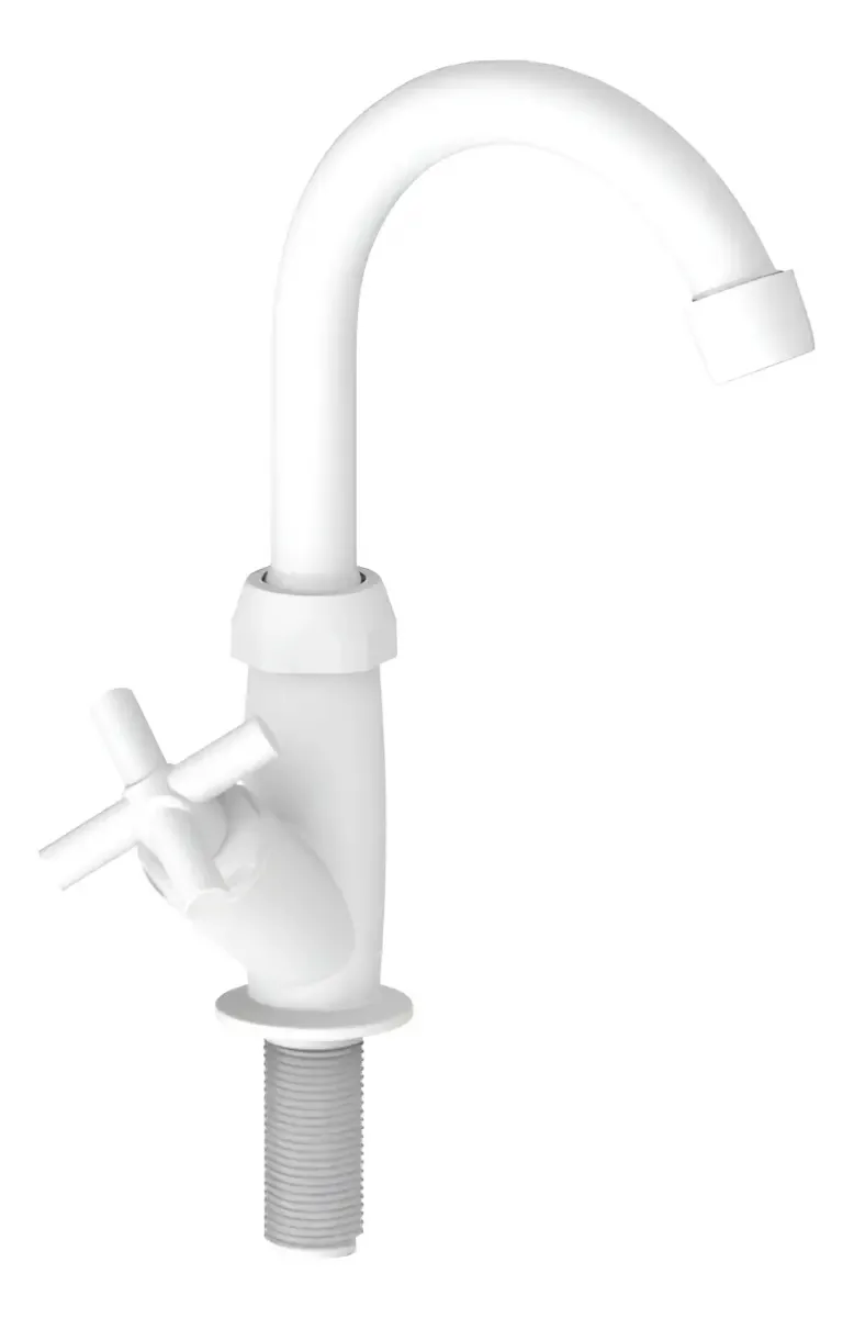 Torneira Valeplast Branco Brilhante Design Moderno