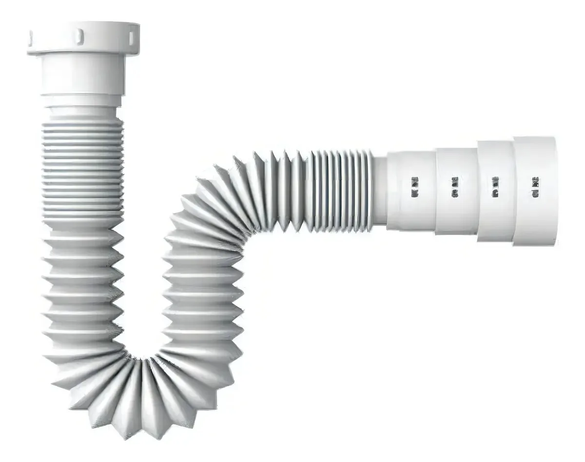Sifão Sanfonado Flexível Alongado 1,3mts Universal Branco