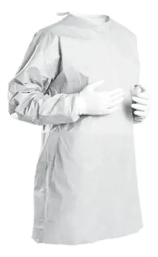 Kit 5 Aventais Hospitalar Reutilizável Impermeável Branco