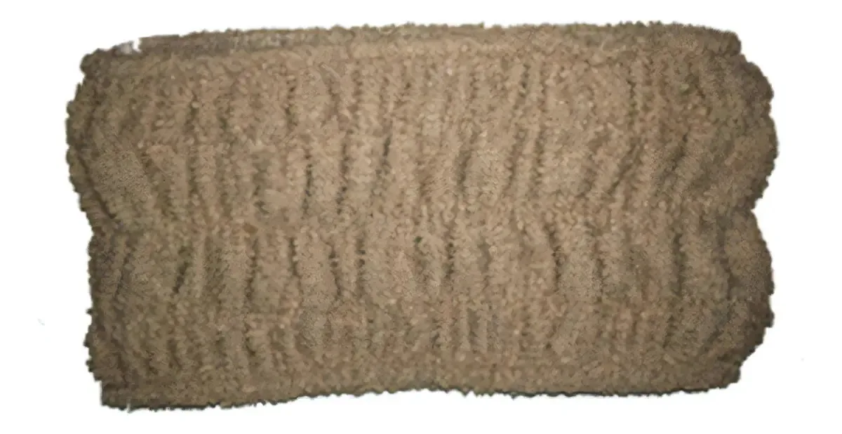 Faixa Para Cabelo Atoalhada Bege Escuro