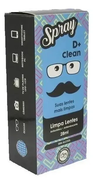 Kit Spray Limpeza Lentes + Lenço Micro Fibra D+ Clean Huomo