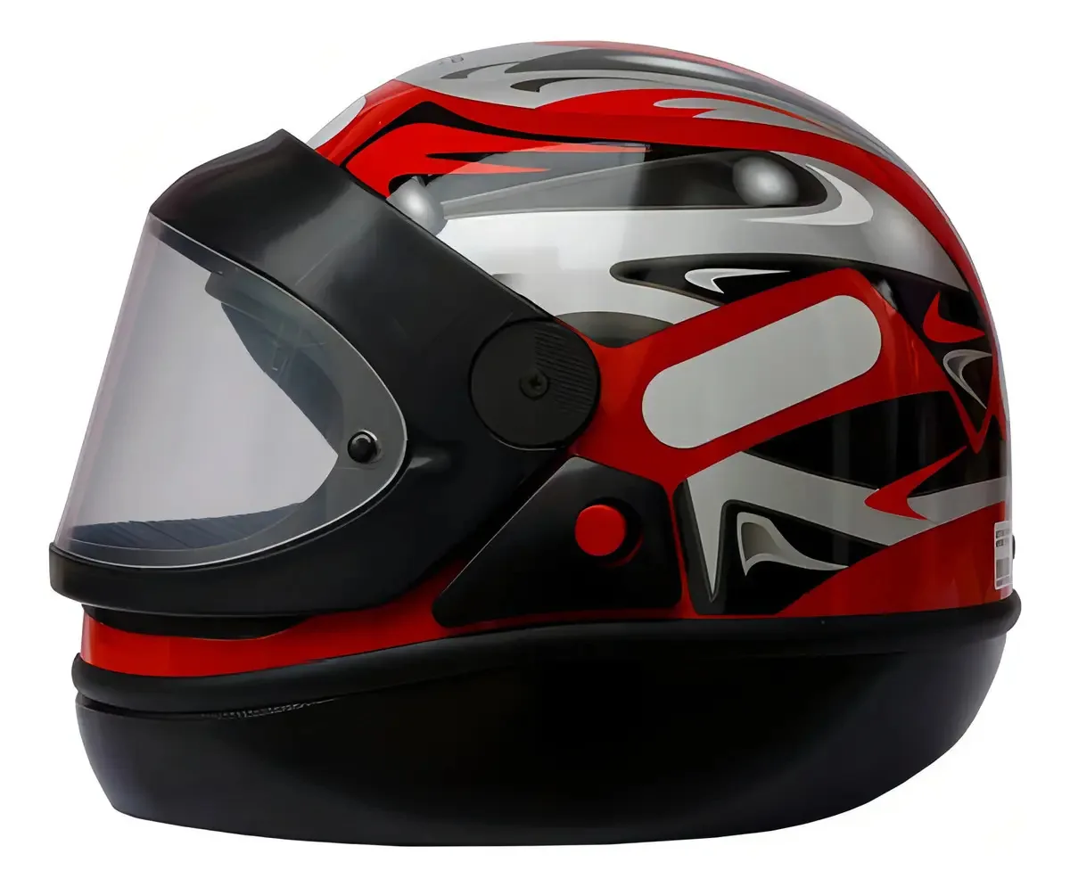 Capacete Taurus San Marino Automático Vermelho