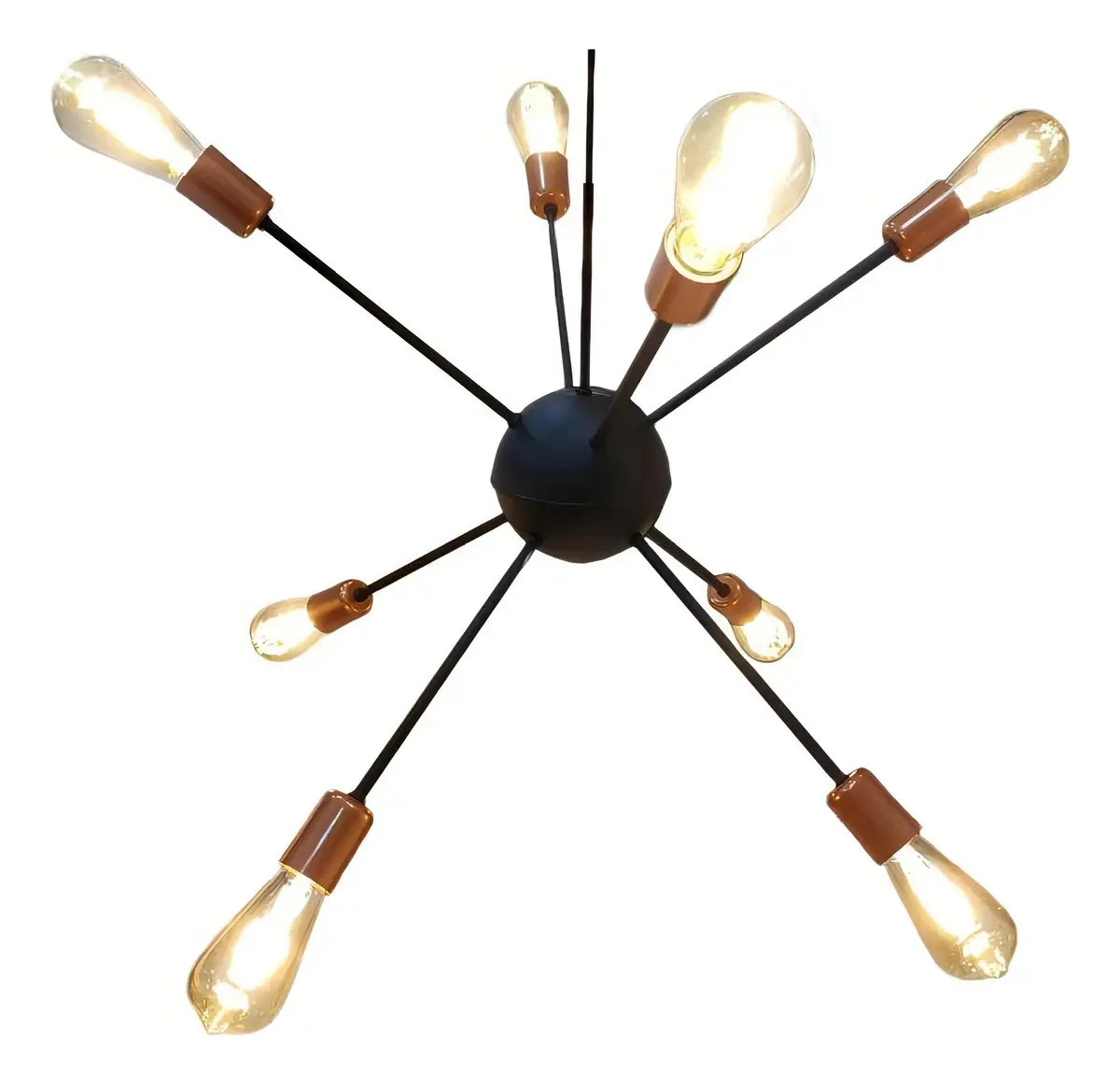 Lustre Sputnik Átomo Moderno Preto