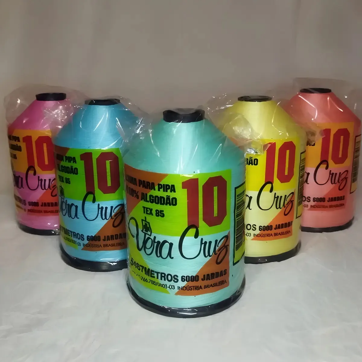 Linha Para Pipas Vera Cruz Fio 10 Rosa 6000jds 5487m Durável Empinamento
