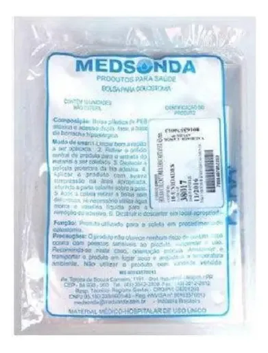 Bolsa de Colostomia Fechada Medsonda 50mm Descartável 10 Unid