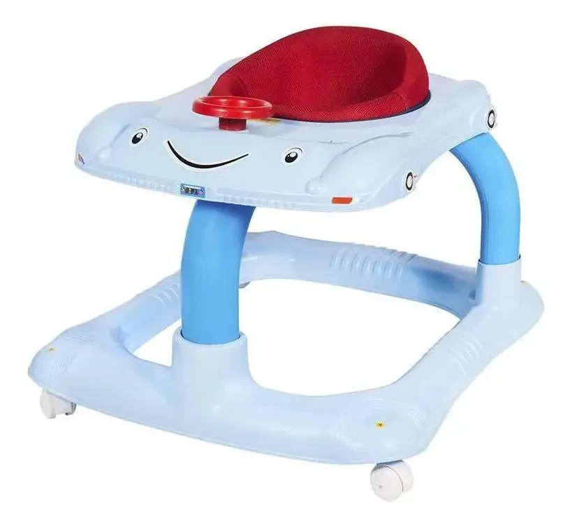 Andador Com Volante Musical Megaplast Azul Styllbaby