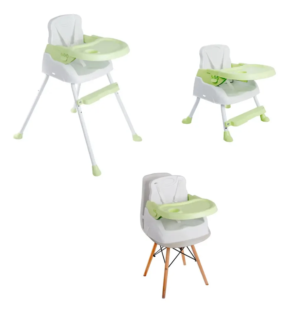 Cadeira De Alimentação Bebê Portátil 3em1 Styll Baby Segura Cor Verde Cor