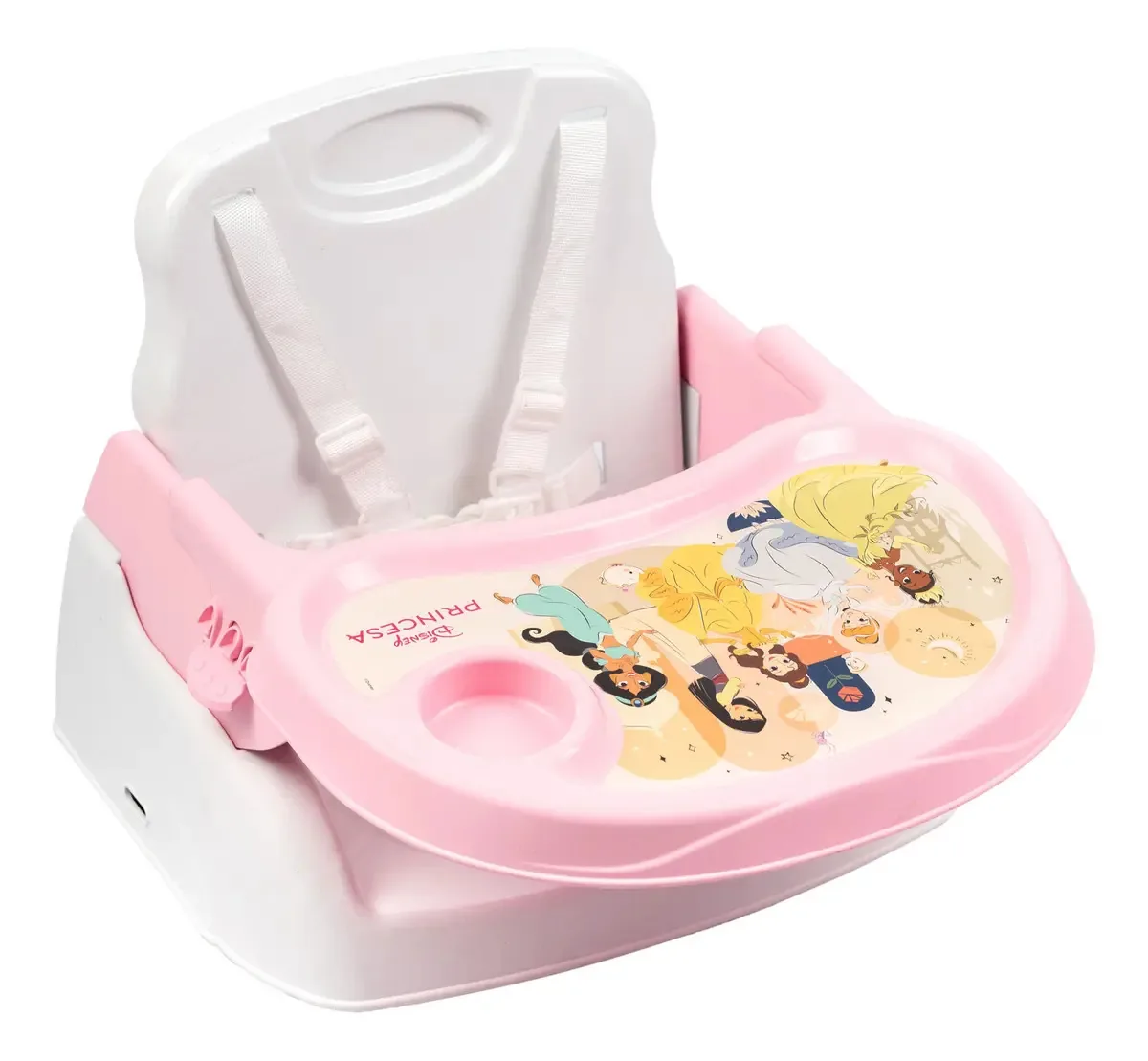 Disney Cadeira De Alimentação Portátil Booster Cadeirão Styll Baby Rosa - Princesas