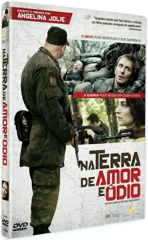 DVD Terra de Amor e Ódio de Angelina Jolie (Paris Filmes)