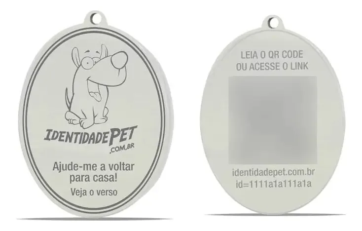 Medalha Identidade Pet