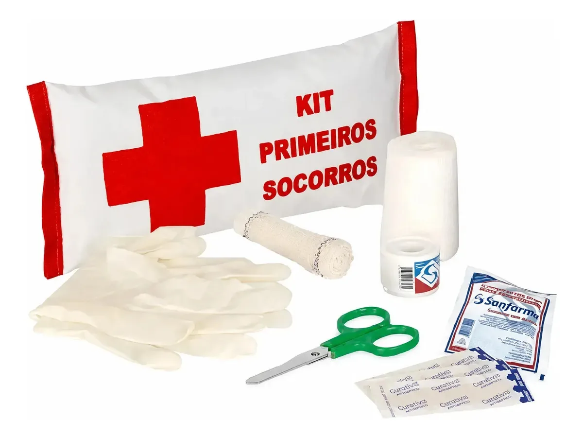 Kit Primeiros Socorros Ideal Para Leves Acidentes Dia A Dia