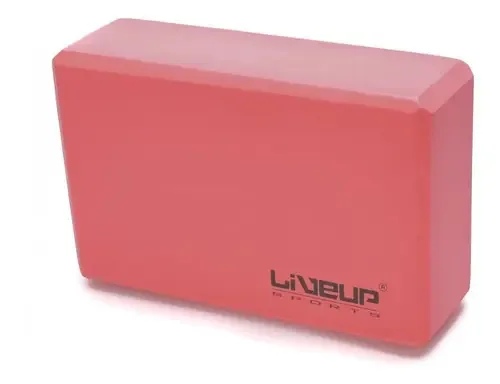 Bloco Yoga Pilates Espuma Vermelho 23x08x15cm Liveup Sports