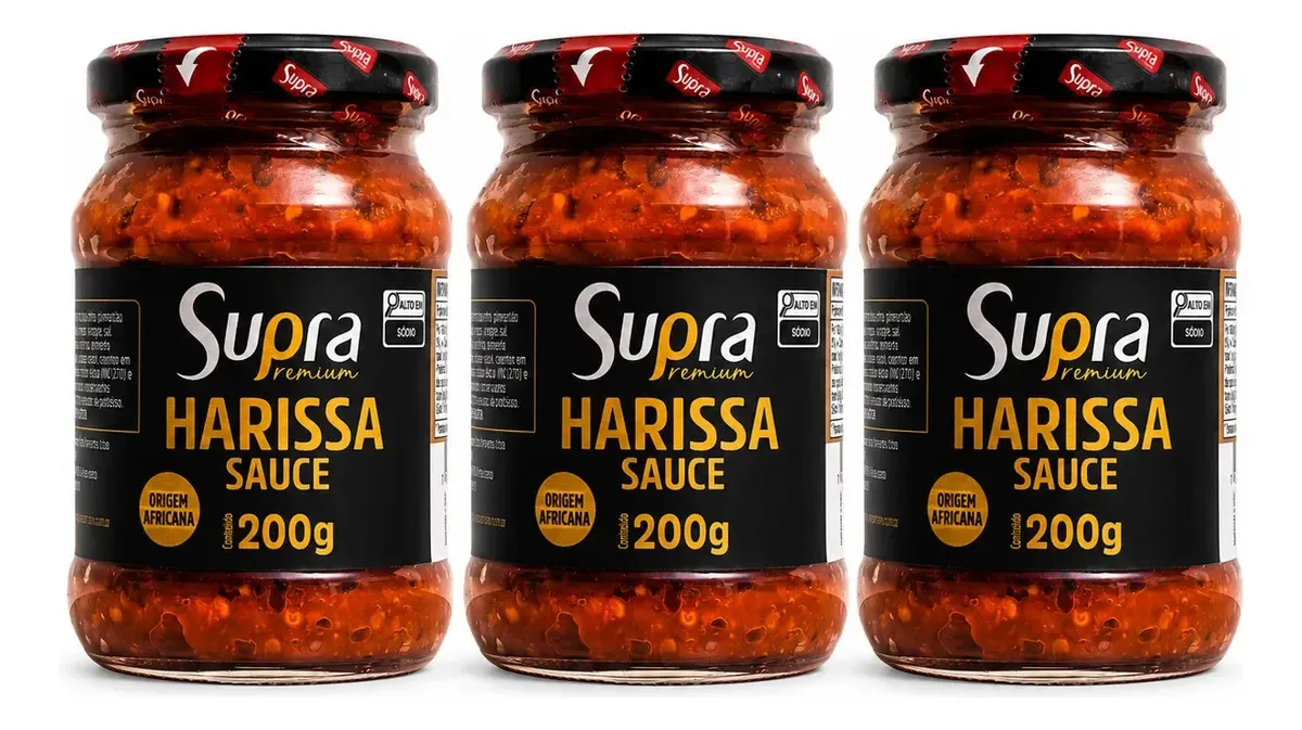 Kit 3 Molhos Harissa Supra 200g