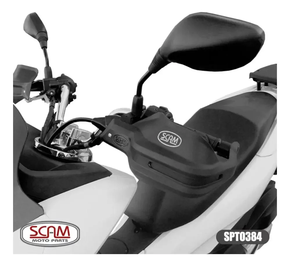 Protetor de Mão Esquerdo Scam Preto Para Honda PCX 150 2013-2018