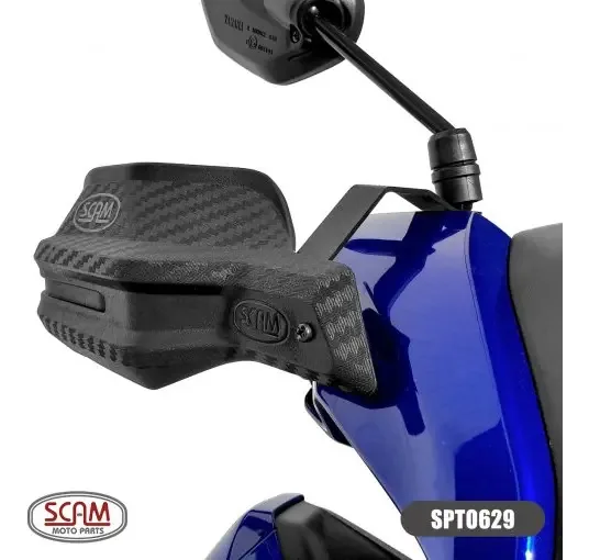 Protetor Mao E Manete Yamaha Fluo125 2023+ Scam Preto Esquerdo/direito
