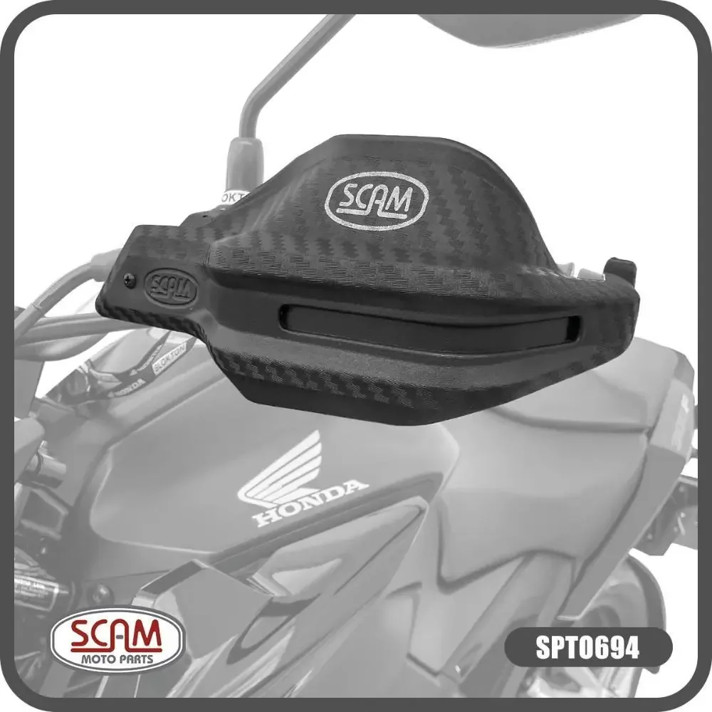 Protetor de Mão Scam CB 300F Twister 2023 CB250 Preto Plástico