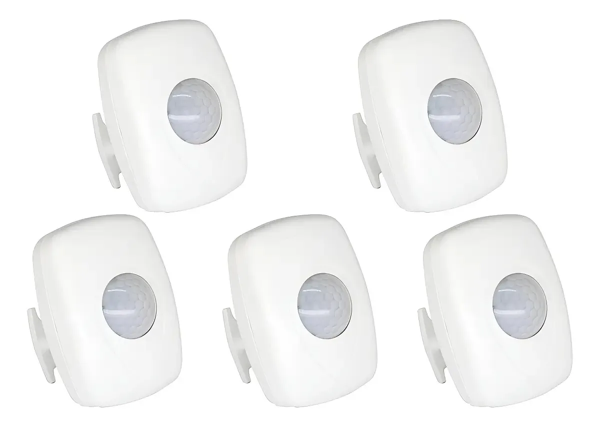Kit com 5 Sensores de Presença Qualitronix de Teto para Automação
