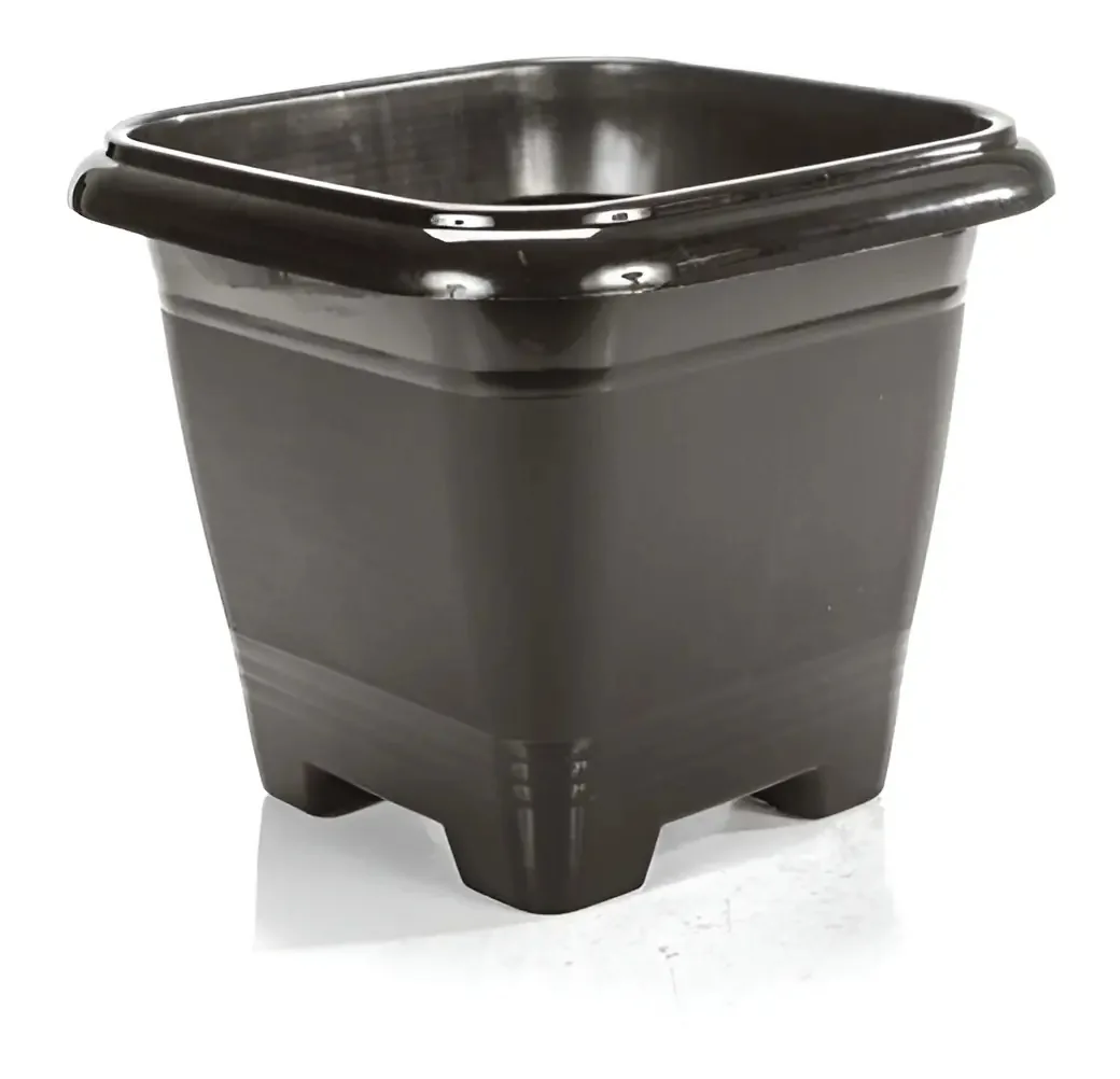Vaso Plantas Ercaplast 9,5lt Quad Preto Ref 1349