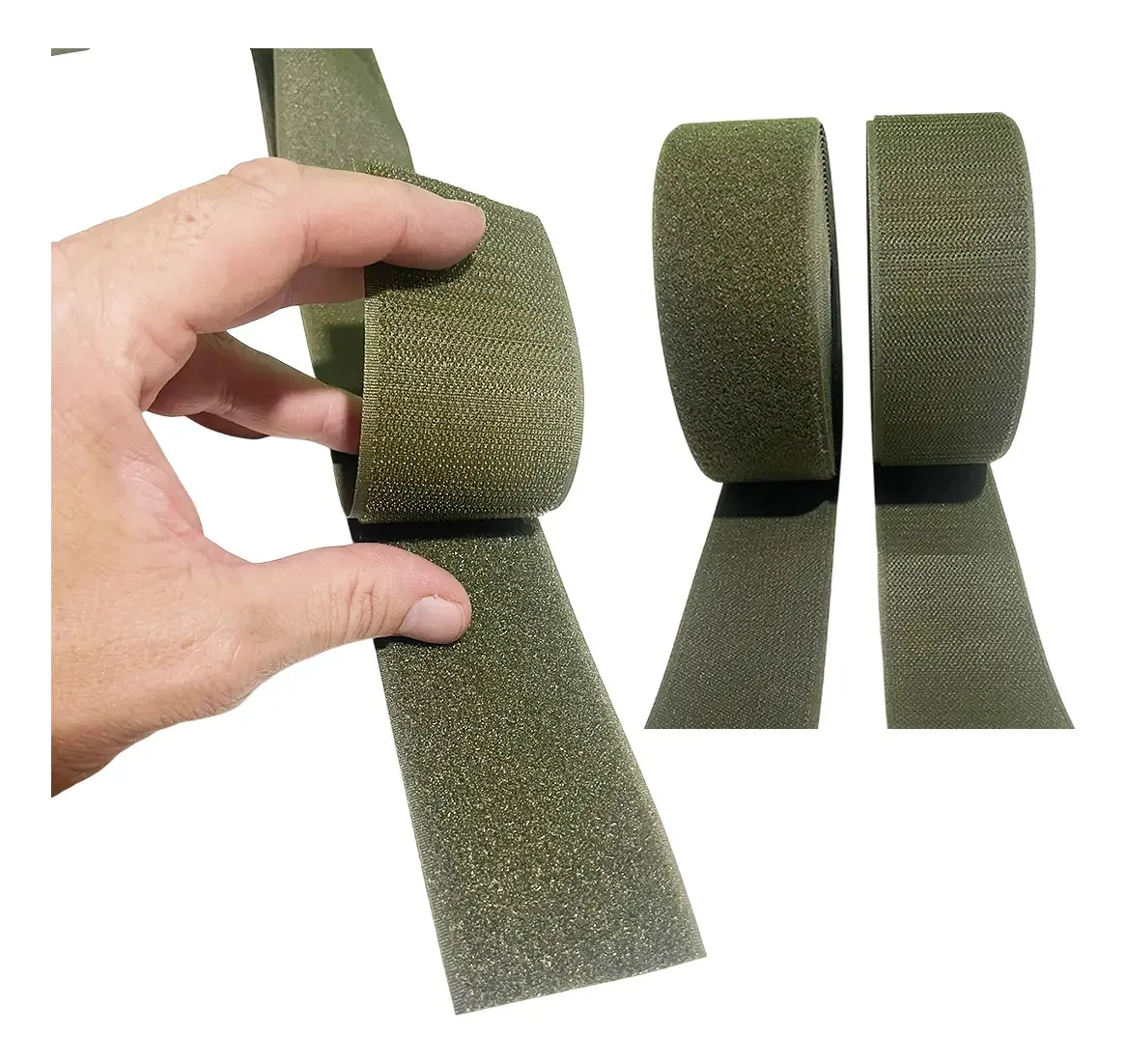 Fecho De Contato Velfix Cinza 50mm Cor Verde