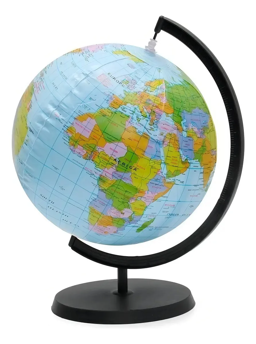 Globo Terrestre 38cm Inflável Escolar Geografia Mundi