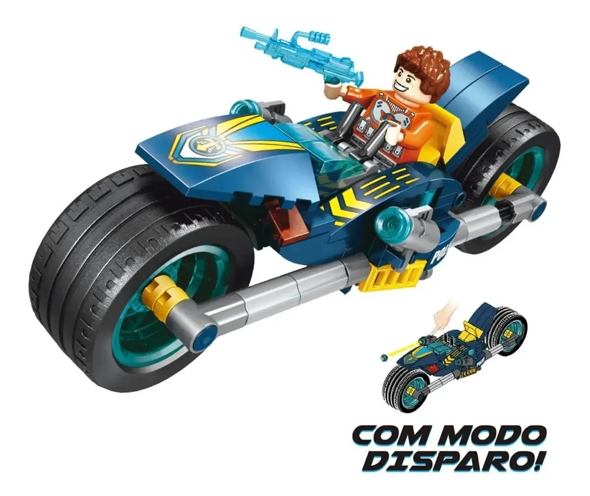 Brinquedo Plastico Montar E Desmontar Herois Vs Viloes Bolt 125pc