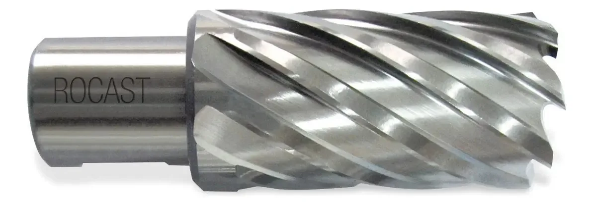 Broca Anular 22mm X 30mm Rocast Aço Rápido Weldon 19mm Usinagem