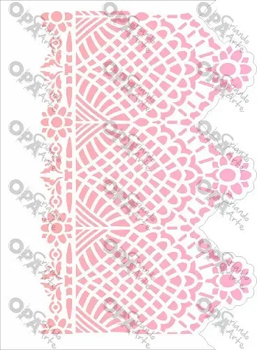 Stencil 15x20 - Negativo Renda Iii (opa 2621)