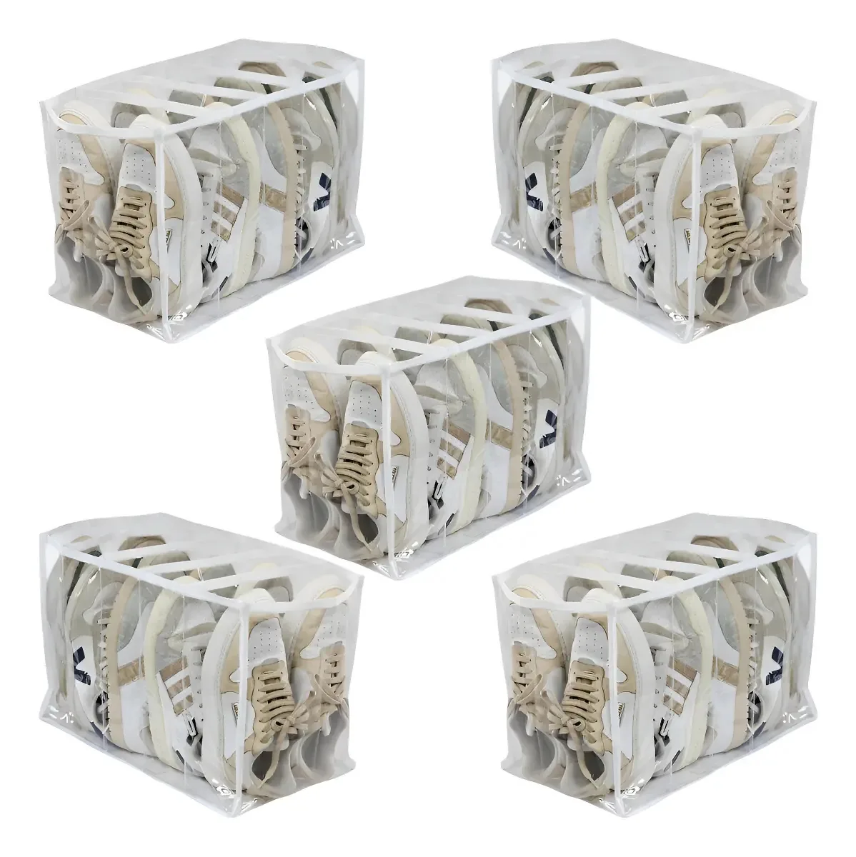 Kit 5 Colmeias Organizadora Sapatos Tenis Toalha Banho Bolsa Cor Branco