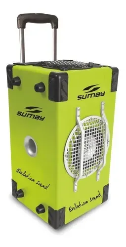 Caixa Som Amplificada Bluetooth, Microfone S/fio 200w Verde
