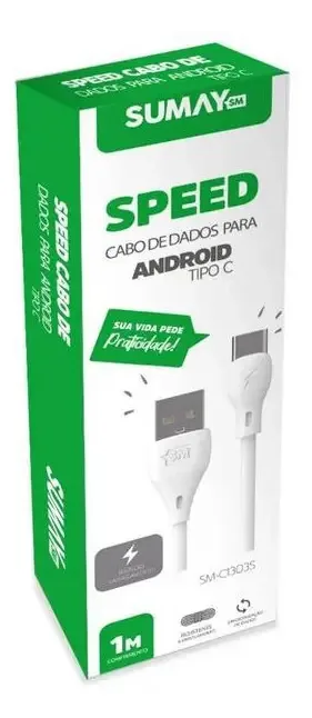 Cabo De Dados Turbo Para Android Tipo C