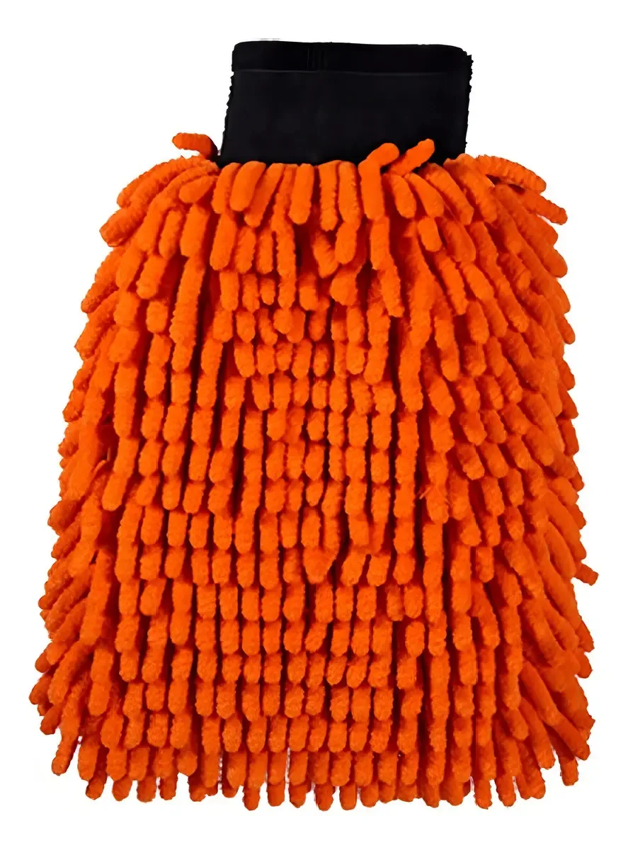 Luva Microfibra Limpeza Automotiva Tentáculos 105gsm Evox Cor Laranja