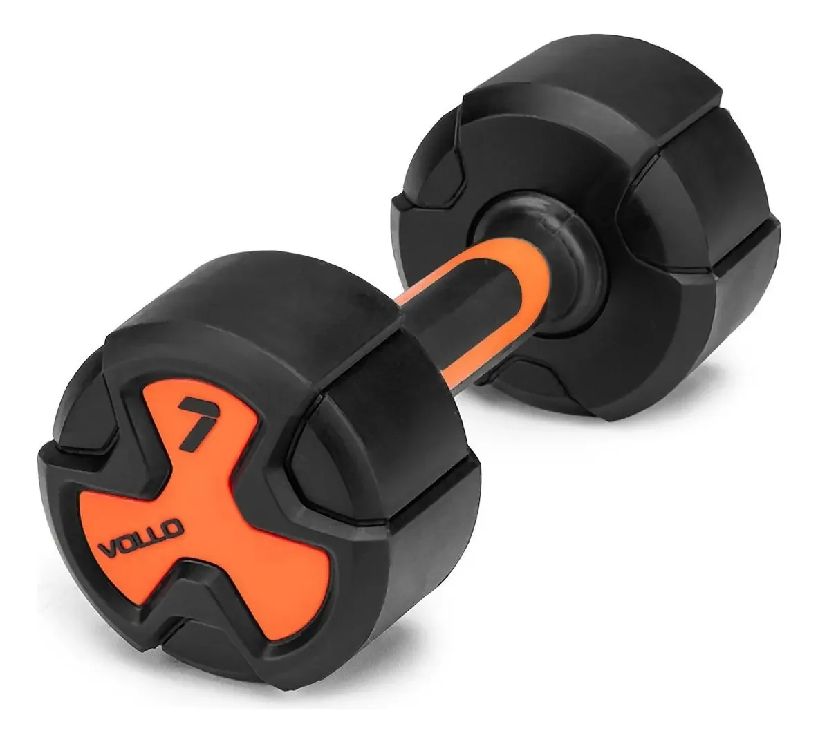 Halter Studio 7kg Hexagonal Peso Academia Musculação Fitness Cor Preto