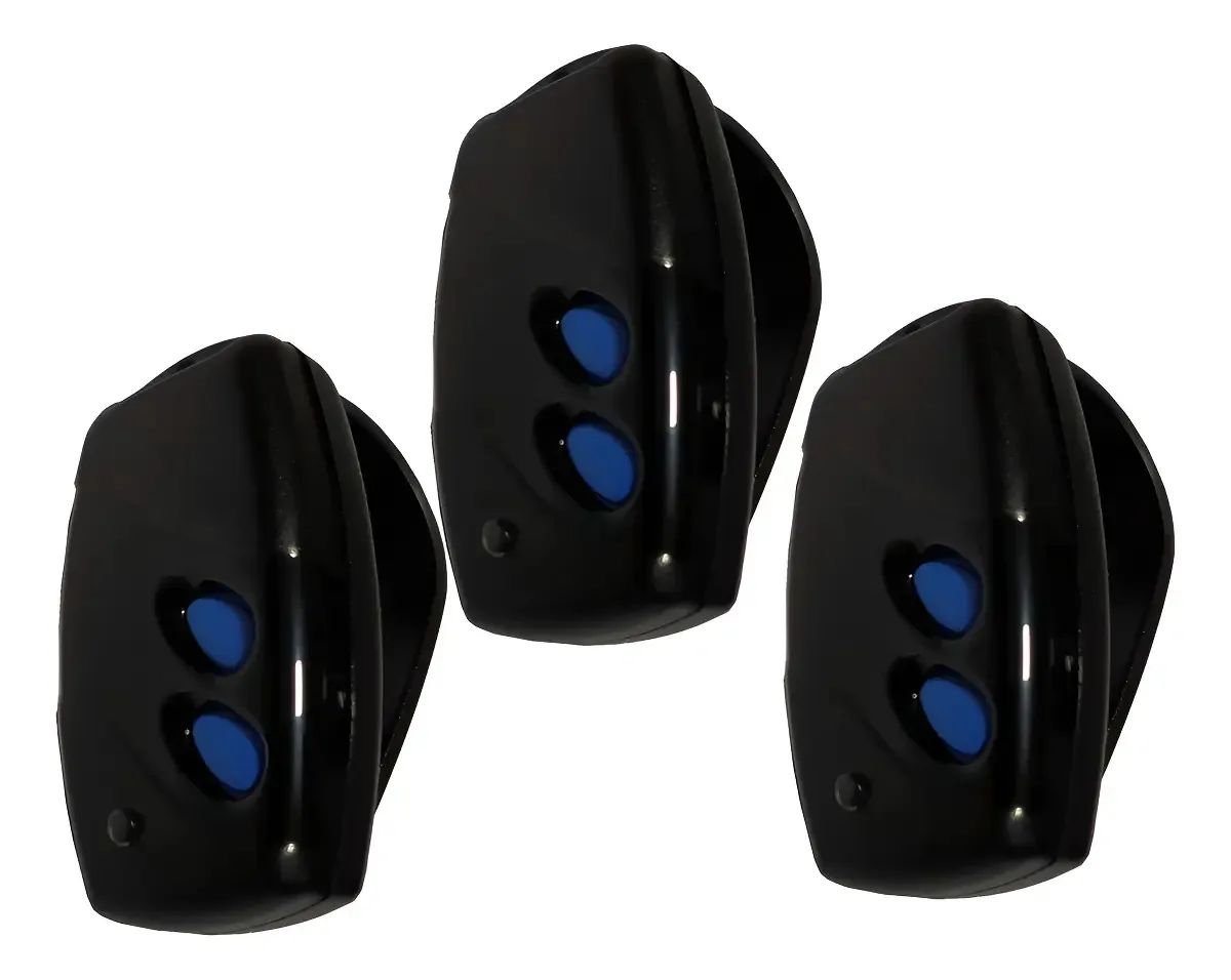 3 Controles Remotos Temseg 433mhz Para Motor De Portão Garen