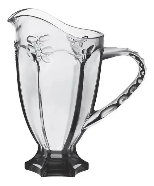 Jarra De Vidro Transparente - 14,8x24,8x14,8cm - 1000ml