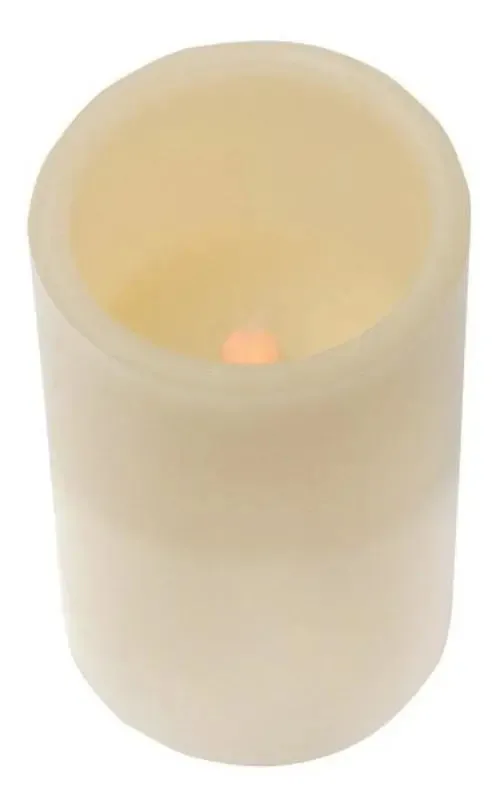 Vela De Led Decorativa Redonda Parafina 10x7,5cm