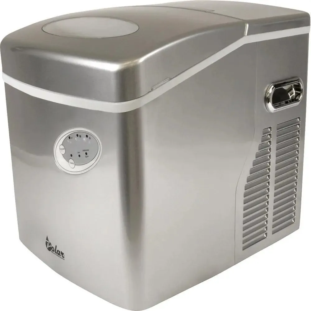 Maquina de Gelo Potente 22kg 3 Tipos de Gelo Polar NI6000B Prata