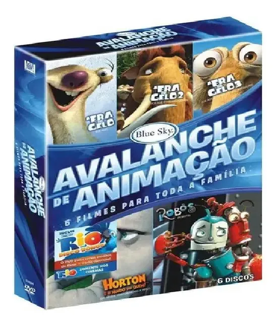 Box Dvd Avalanche De Animação - 5 Filmes Para Toda A Família