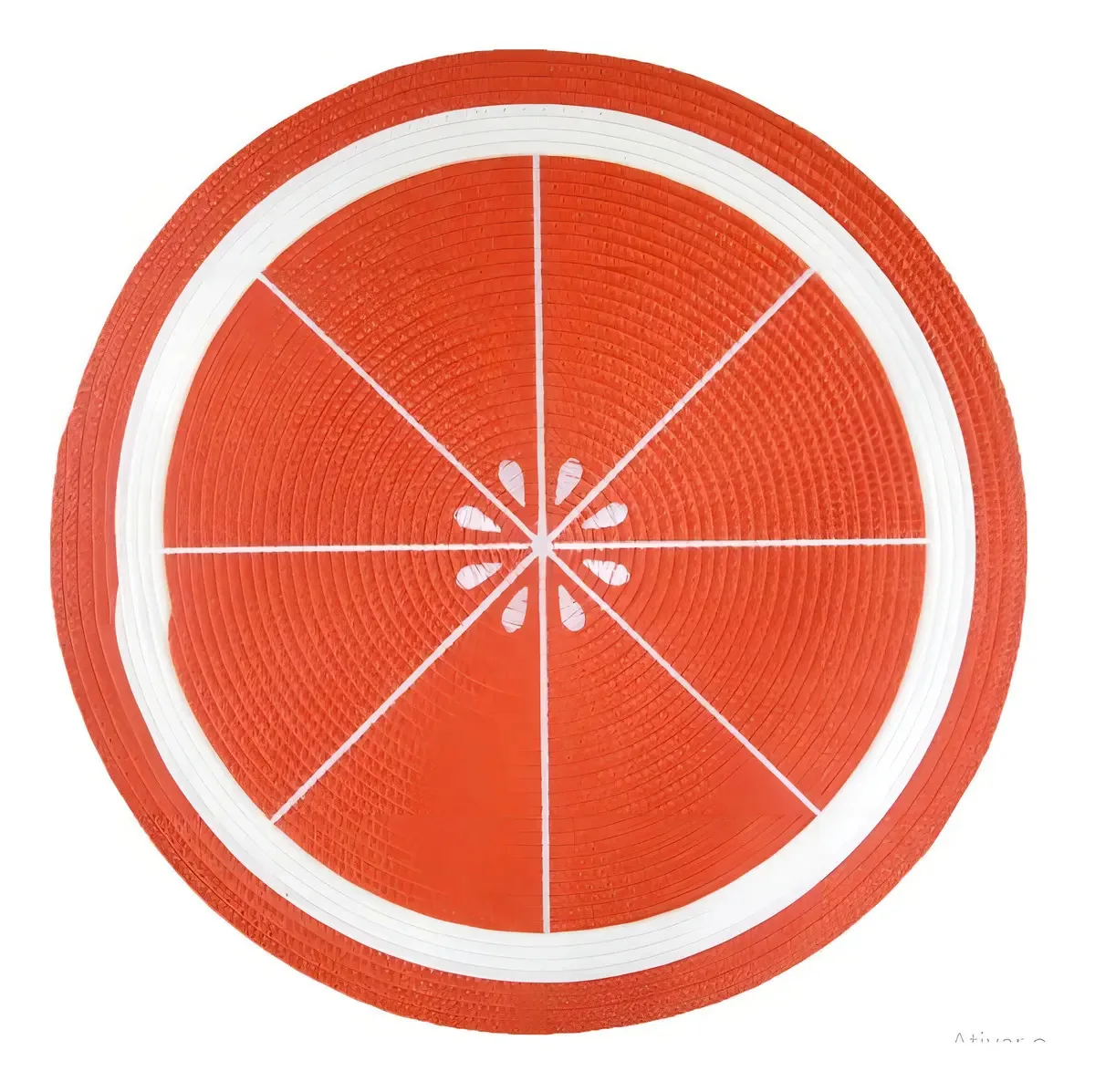 Jogo Lugar Americano Redondo Laranja 38cm Fruta Sousplat Desenho De Fruta