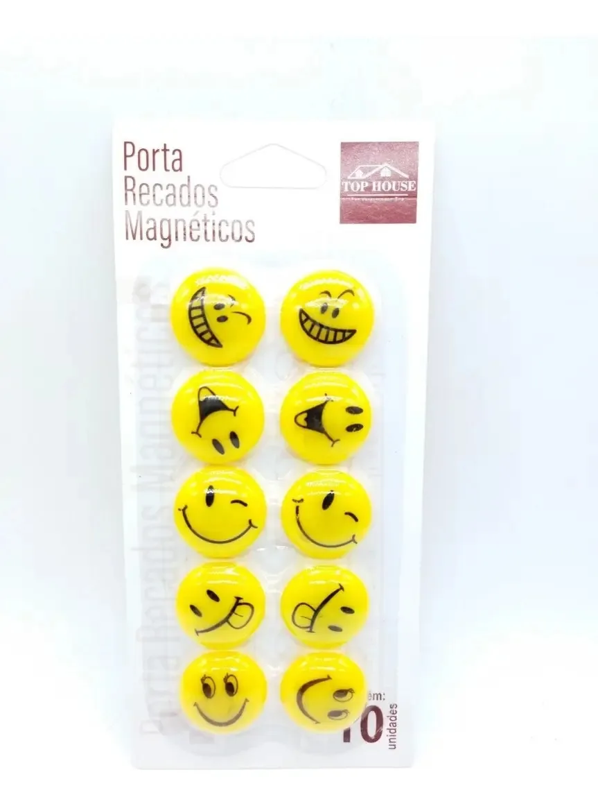 Imã Geladeira Magnético 3cm Prendedor Porta Recado 10 Peças Cor Amarelo