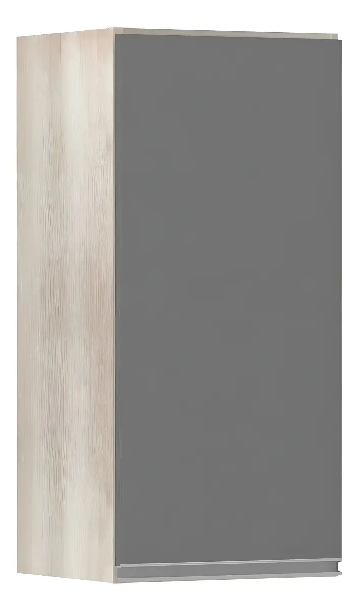 Armário de Cozinha Aéreo 35cm 1 Porta Luciane Móveis Cinza