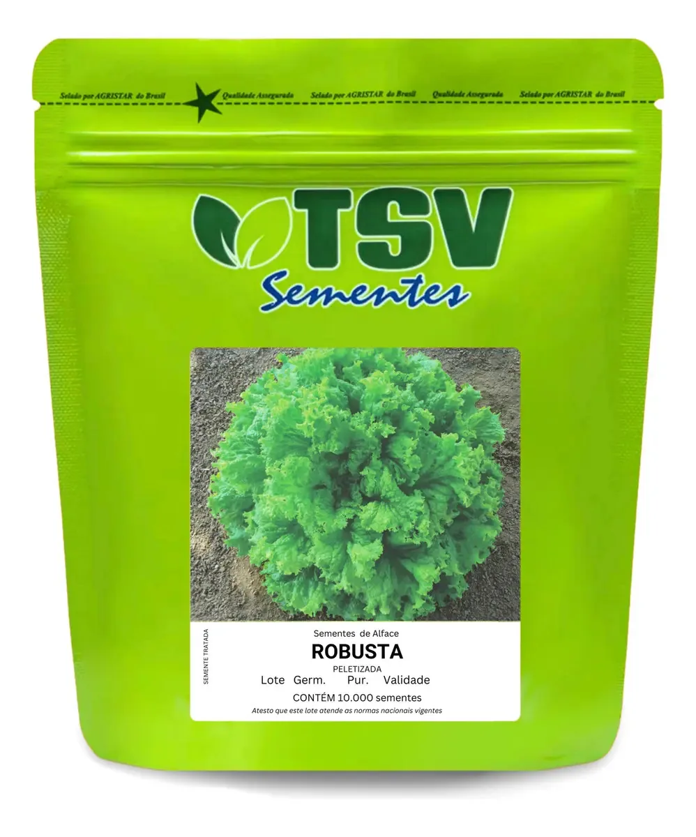 Alface Crespa Robusta Peletizada Tsv 10.000 Sementes